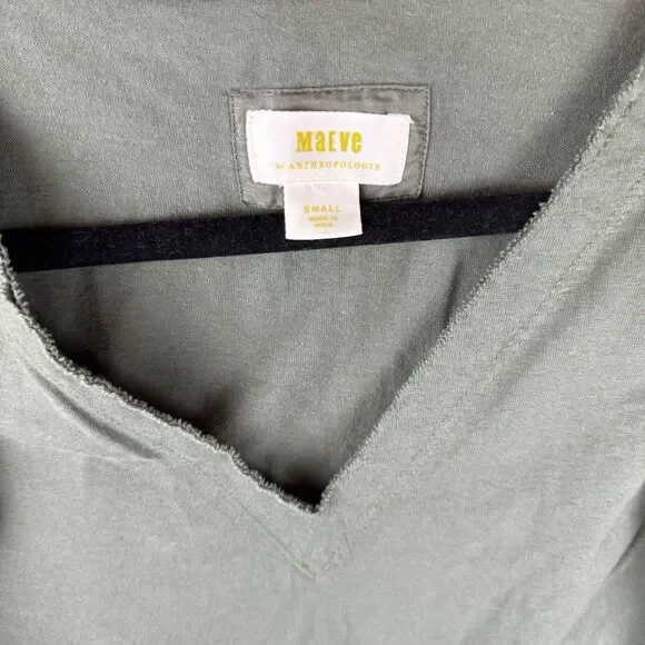 Maeve Anthropologie Women's Forest Green Louisa Tiered Top Size Small - Picture 2 of 7